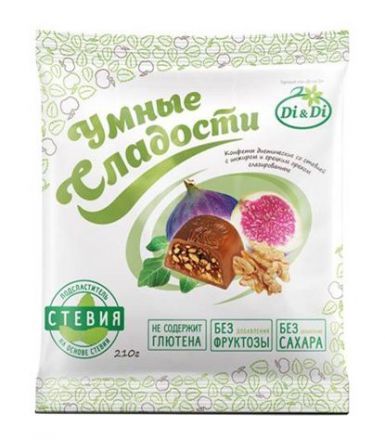 Конфеты &quot;Умные сладости&quot; инжир с грецким орехом Di&amp;Di (210 г)