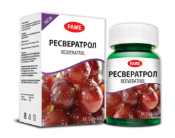 Ресвератрол 60 капсул по 530 мг. FAME Pharmaceuticals