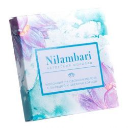 Шоколад на овсяном молоке с пыльцой и цветами корицы Nilambari (65 г)