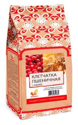 Клетчатка пшеничная &quot;Клюква&quot; пакет Дивинка (300 г)