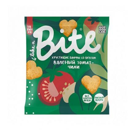 Хрустящие паффы &quot;Вяленый томат-чили&quot; Bite (30 г)