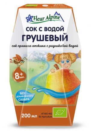 Сок с родниковой водой Грушевый Fleur Alpine (200 мл)