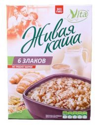 Живая каша  &quot;6 злаков&quot; МИКС пророщенное зерно+хлопья Vita (300 г)