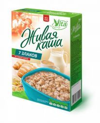 Живая каша  &quot;7 злаков&quot; МИКС пророщенное зерно+хлопья Vita (300 г)