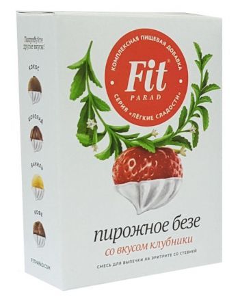 Смесь для выпечки безе коробка Клубника Fit Parad (165 г)